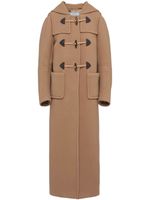 Prada duffle-coat en velours - Marron - thumbnail