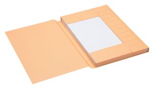 Dossiermap Secolor folio 3 kleppen 225gr chamois