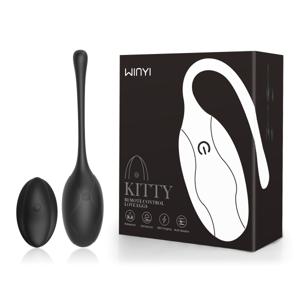 WINYI Kitty - Vibrerend ei - draagbare vibrator (kleur: zwart)