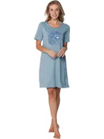 Pastunette dames nachthemd korte mouw - Sunshine -100% katoenen nachtjapon - Nachtmode dames