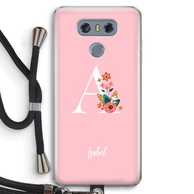 Pink Bouquet: LG G6 Transparant Hoesje met koord