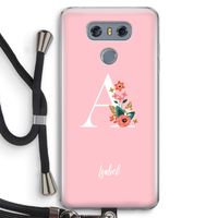 Pink Bouquet: LG G6 Transparant Hoesje met koord