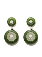 Fernando Jorge boucles d'oreilles pendantes en or 18ct ornées de diamants et de jade - thumbnail