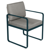 Fermob Bellevie dining armchair tuinstoel Acapulco blue - Grey taupe - thumbnail