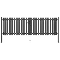 Tuinhekpoort staal 400x100 cm antraciet