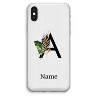 Charcoal Flora: iPhone XS Max Transparant Hoesje