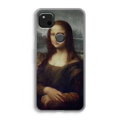 Mona Lisa: Google Pixel 4a Transparant Hoesje