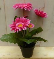 Kunstgerbera roze in pot 25 cm - Warentuin Mix