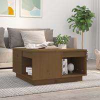 Salontafel 60x61x32,5 cm massief grenenhout honingbruin
