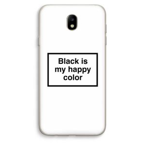 Black is my happy color: Samsung Galaxy J7 (2017) Transparant Hoesje