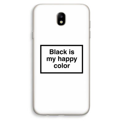 Black is my happy color: Samsung Galaxy J7 (2017) Transparant Hoesje