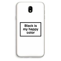 Black is my happy color: Samsung Galaxy J7 (2017) Transparant Hoesje