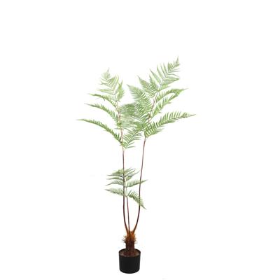 Kunstplant zwaardvarenplant in zwarte pot