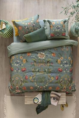 Pip Studio Pip Studio Botanico Verde Dekbedovertrek Blauw 200x200/220 cm