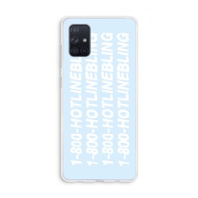 Hotline bling blue: Galaxy A71 Transparant Hoesje