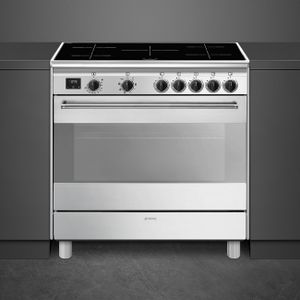 Smeg Concert BG91IX2 fornuis Range-fornuis Electrisch Inductiekookplaat zones Roestvrijstaal A