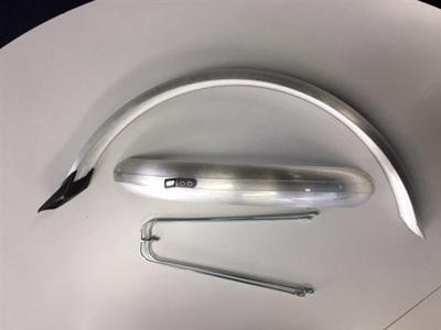 Eurofender Stel spatborden 20 inch 50 pvc zilver