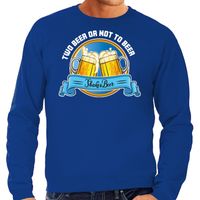 Apres ski sweater voor heren - two beer or not to beer - blauw - wintersport - bier - thumbnail