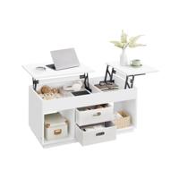 Salontafel met opklapbaar blad en verborgen opbergruimte, Sneeuwwitje