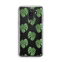 Monstera leaves: Samsung Galaxy J8 (2018) Transparant Hoesje