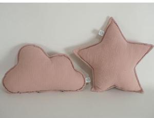 Betulli Sierkussens Wolk en Ster Dusty Roze (2-stuks)