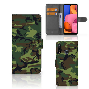 Samsung Galaxy A20s Telefoon Hoesje Army Dark