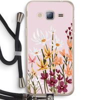 Painted wildflowers: Samsung Galaxy J3 (2016) Transparant Hoesje met koord