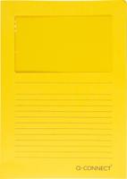 Q-CONNECT L-map met venster, 120 g/m², A4, pak van 100 stuks, geel