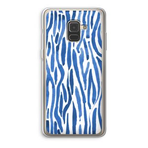Blauwe nerven: Samsung Galaxy A8 (2018) Transparant Hoesje