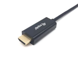 Equip 133412 video kabel adapter 2 m USB Type-C HDMI Type A (Standaard) Zwart