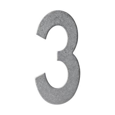 Intersteel Huisnummer 3Numbra 15cm RVS getrommeld - 0034.402043