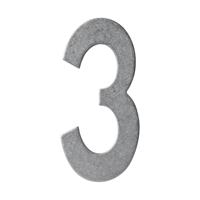 Intersteel Huisnummer 3Numbra 15cm RVS getrommeld - 0034.402043