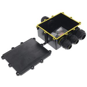Lasdoos XL 4-voudig IP68 waterdicht kabelverbinder zwart 2x 10-14 en 2x 15-19mm kabel