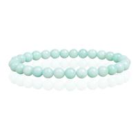 6mm Memphis Natuursteen Armband - Green Jade