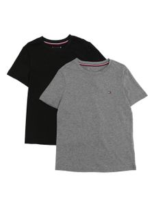 Tommy Hilfiger Junior t-shirts en coton à logo brodé (lot de deux) - Noir