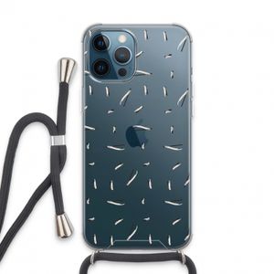 Hipster stripes: iPhone 13 Pro Max Transparant Hoesje met koord