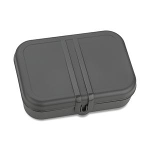 Koziol Bio-Circulair - Pascal L Lunchbox met Compartiment - Gerecycled Zonnebloemolie - Grijs