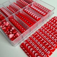 Prijscassette Etalage 10mm rood/wit