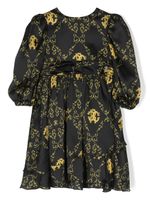 Roberto Cavalli Junior robe à imprimé Art Deco - Noir