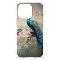 TPU Hoesje voor iPhone 16 Pro Vintage Pauwen