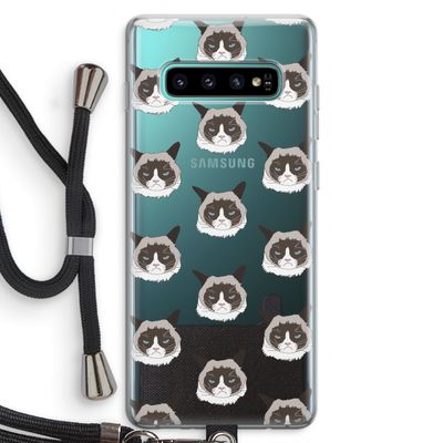 It's a Purrr Case: Samsung Galaxy S10 Plus Transparant Hoesje met koord