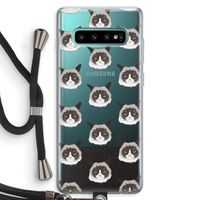 It's a Purrr Case: Samsung Galaxy S10 Plus Transparant Hoesje met koord