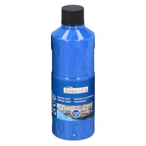 1x Acrylverf / temperaverf fles blauw 250 ml
