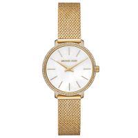 Michael Kors MK4619 Horloge Mini Pyper staal goudkleurig-wit 32 mm