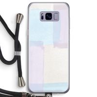 Square pastel: Samsung Galaxy S8 Transparant Hoesje met koord