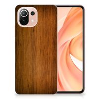 Xiaomi Mi 11 Lite | 11 Lite 5G NE Bumper Hoesje Donker Hout - thumbnail