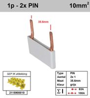 SEP Verdeelkam 1f pin 2 mod 36mm grijs P01102G00