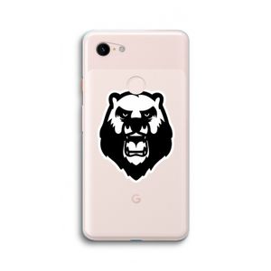 Angry Bear (white): Google Pixel 3 XL Transparant Hoesje