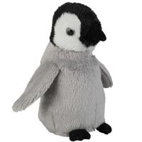 Ravensden Pluche knuffel - pinguin kuiken - grijs - 15 cm - Pooldieren knuffeldier