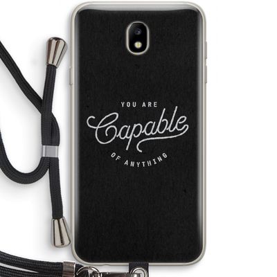 Capable: Samsung Galaxy J7 (2017) Transparant Hoesje met koord